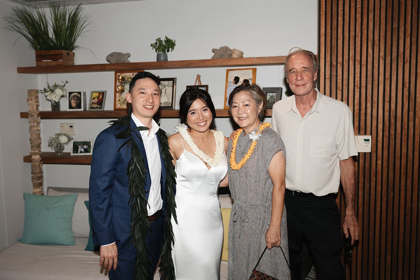 Reception celebration at an Oahu wedding